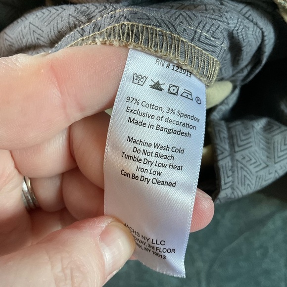 Jachs Men’s Bleecker Shorts Stretch Chino 9” Khaki Blue Floral Print Size 31 NWT - Picture 6 of 7